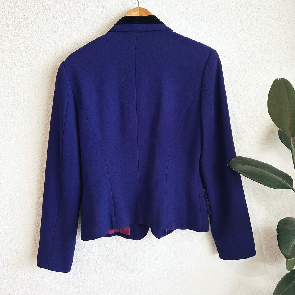 VTG Georgiou Studio Worsted Wool Blazer Womens 10 Preppy Old Money Equestrian - Picture 6 of 9
